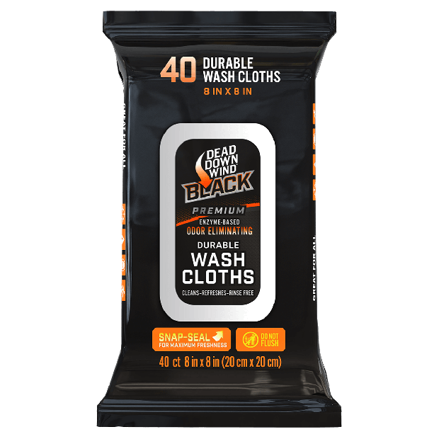 Dead Down Wind Black Premium Wash Cloths