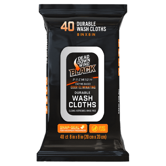 Dead Down Wind Black Premium Wash Cloths