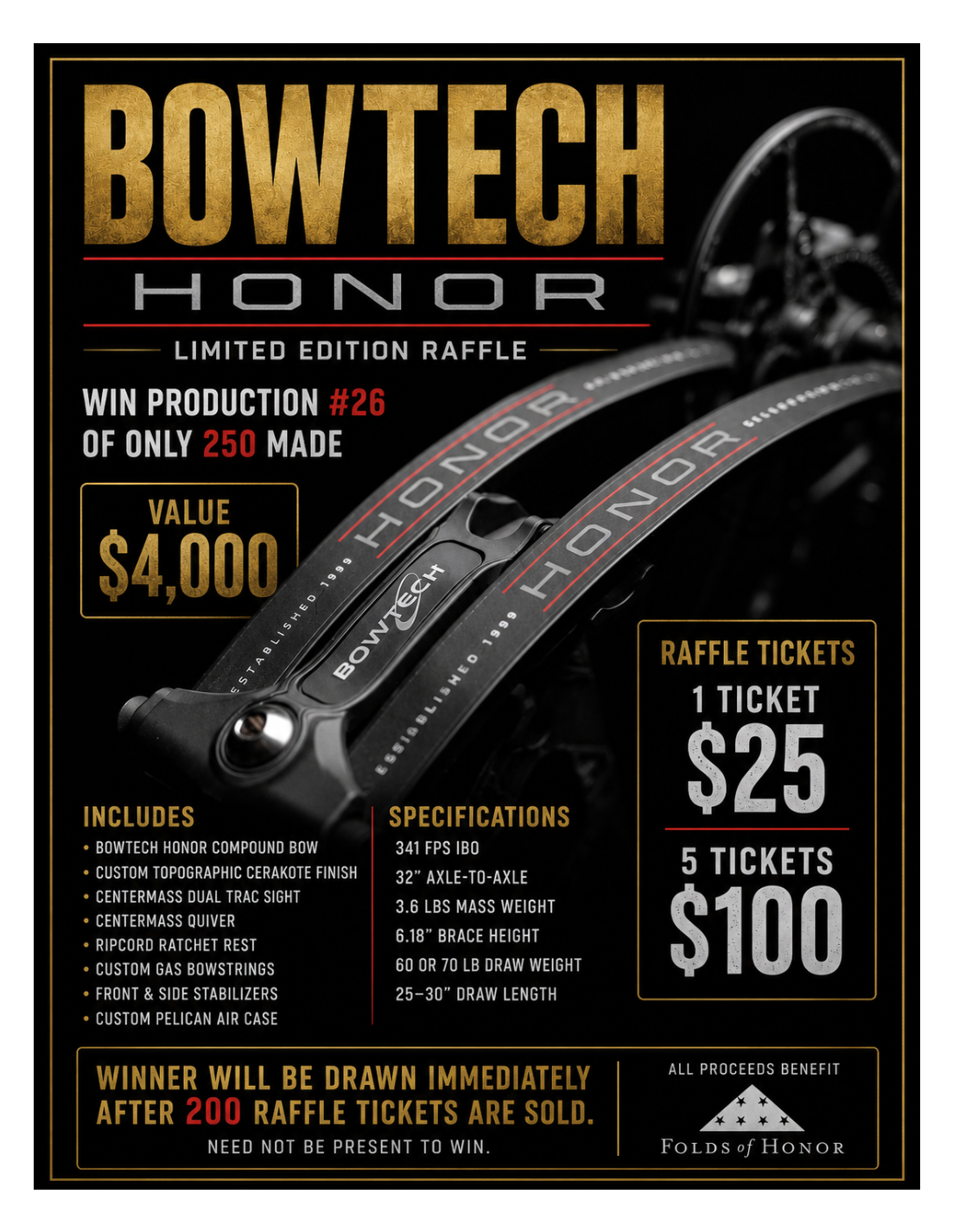 Bowtech 250th Honor Raffle