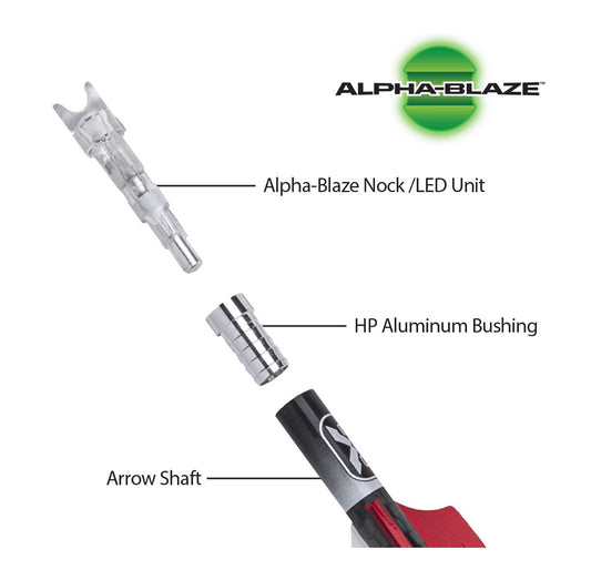 Tenpoint 16-INCH EVO-X ALPHA-BLAZE LIGHTED CENTERPUNCH16 PREMIUM CARBON CROSSBOW ARROWS (3-PACK)