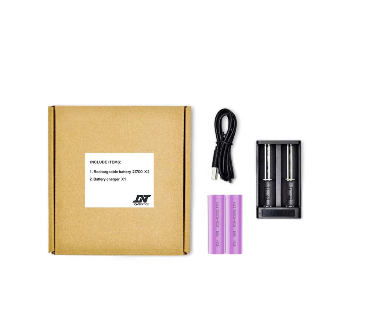 DNT Rechargeable Battery 21700, Battery Charger