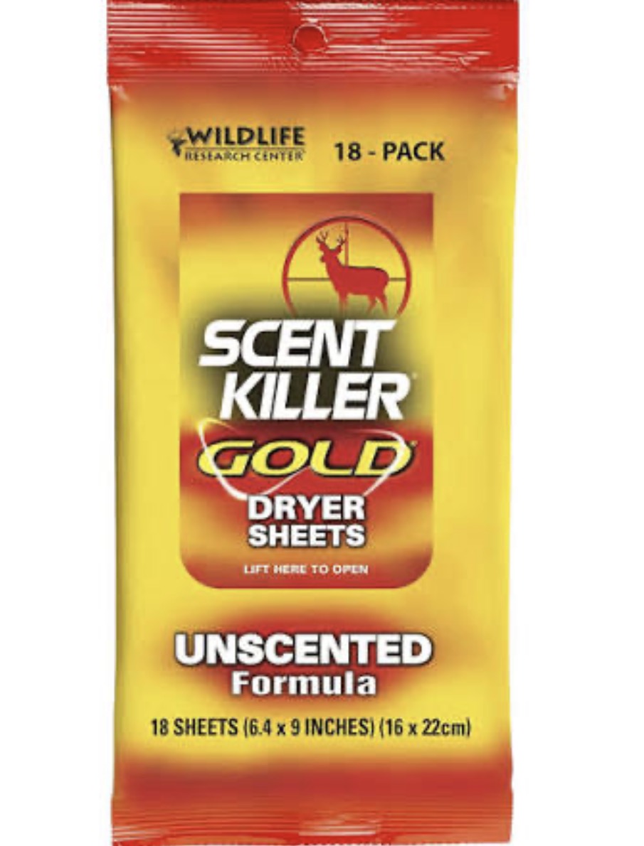 Wildlife Research Scent Killer Gold Unscented Dryer Sheets - 18 Pack